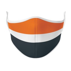 Face Mask - Orange, White & Charcoal Aussie Rules